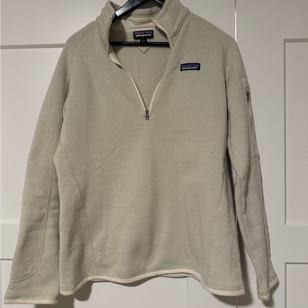 Patagonia better sweater pullover, oatmeal color, women’s size large